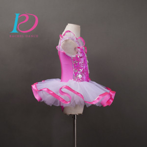 बच्चों की लड़कियों गुलाबी रेतल नृत्य पोशाक नृत्य Tutu <span class=keywords><strong>dance</strong></span>वियर बैले नृत्य पोशाक - Product Image 2