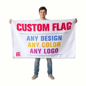 Drapeaux personnalisés avec logo, impression personnalisée, 3x5 pieds, double face, publicité, grands drapeaux et bannières personnalisés pour les entreprises - Product Image 1