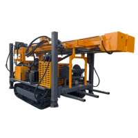 Foreuse rotative Feiyang JDL-350 sur chenilles, moteur diesel, pour puits d'eau, carottage, portable, faible coût d'entretien, boîte de vitesses, usage agricole et carburant au charbon
