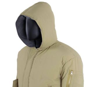 เสื้อแจ็คเก็ตผ้าฝ้ายพิมพ์ลายแบบกลับด้านได้ทรงโอเวอร์ไซส์มีซิปบุซับในสำหรับผู้ชาย รุ่น TOPSHOW - Product Image 5