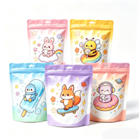 Sachets Mylar personnalisés avec logo, en gros, à fermeture éclair, résistants aux enfants, pour fleurs, bonbons et gommes, 3,5g 7g