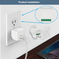 SUMMAO Smart Home Automation 10A Mini Smart Wifi Breaker DIY Switch Support 2 Way Control Tuya Smart Wifi Switch Module