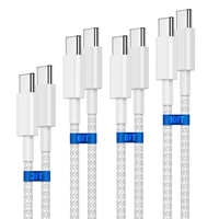 Câble USB-C en nylon tressé personnalisé OEM pour charge rapide et synchronisation des données 60W (3A) pour iPhone 16/16 Pro Max/15/15 Plus avec prise en charge de l'appareil photo