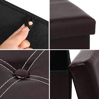 Vente en gros 30*30*30cm PVC Cuir Moderne Personnalisé Carré Maison Chambre Entrée Rangement Pouf Banc Tabouret Ottoman