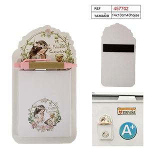 Ensemble de blocs-notes magnétiques Party Love 14x10cm 40 feuilles Design Première Communion Fille - Product Image 1