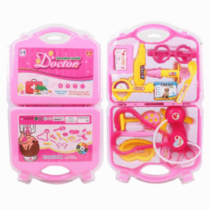 Ensemble de jouets de maison de jeu pour enfants, <span class=keywords><strong>valise</strong></span> portable médecin infirmière avec armoire à pharmacie, jouets de docteur en plastique, 15 pièces - Product Image 5