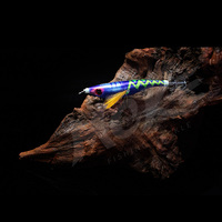 JINGYANG Appât de pêche innovant et lumineux en ABS UV de haute qualité, leurre imprimé pour calamar, appât pour seiche en eau salée, appâts de crevettes haute visibilité