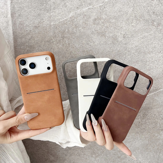 Fashion Leather Shockproof Luxury Business Wallet Card Slot Phone Case for iphone 17 air 16 15 14 13 12 11 Pro Max