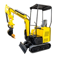 Mini-excavatrice de chantier de 1,5 tonne, neuve, avec godet Vicsec, foreuse à roche, tarière, mini-excavatrice hydraulique à chenilles