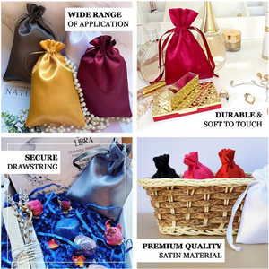 Bolsa de Almacenamiento de Seda Satinada con Cordón y Logotipo Personalizado, Embalaje Textil de Viaje para Accesorios para el Cabello, Idea de Regalo Perfecta - Product Image 4