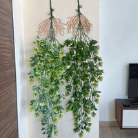 Feuilles d'eucalyptus artificielles, vigne de lierre verte, plantes vertes pour la maison, série de plantes suspendues pour jardin et mariage