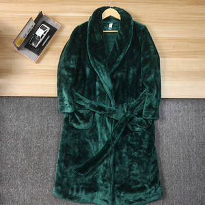 Pyjamas chauds en peluche pour <span class=keywords><strong>couple</strong></span> BODHANA, <span class=keywords><strong>pas</strong></span> chers, respirants, en polaire 100% polyester, robe kimono à col châle, robes chaudes pour femmes - Product Image 2