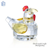 Mini poulet en cristal exquis - Gravé au laser - Tendance de la mode - Décoration pour la maison et les mariages - Cadeau