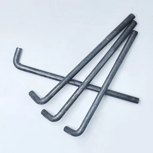 Boulons de fondation à crochet de type L Filetage UNC oxyde noir Boulon d'ancrage chimique en béton en forme de J à haute résistance - Product Image 2