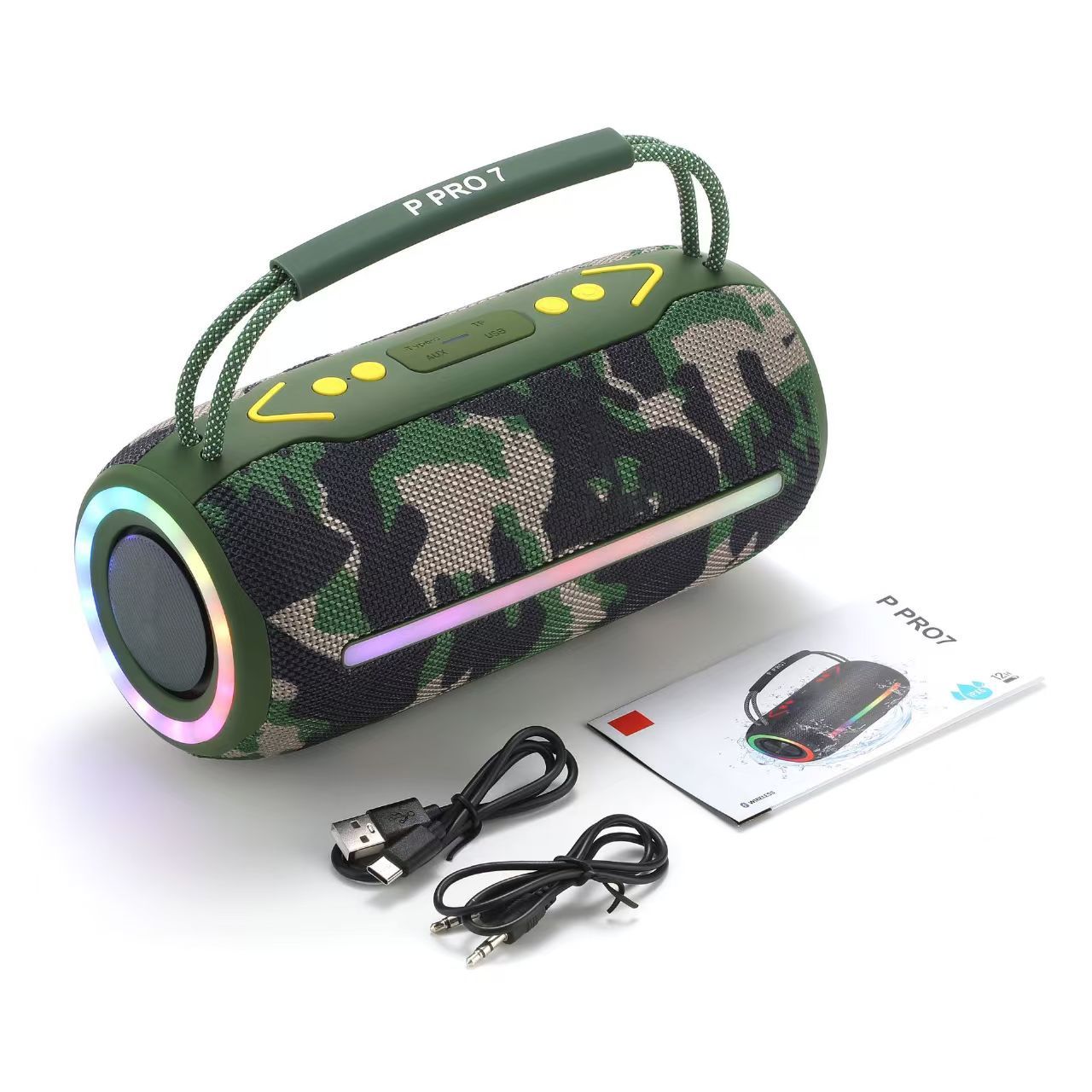 2026 Hot Selling PRO7 Portable Wireless Speaker Dual Outdoor Subwoofers with Colorful Lights · image 7