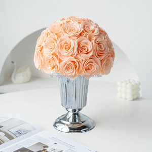 Vente en gros de roses éternelles séchées, fleurs artisanales <span class=keywords><strong>avec</strong></span> <span class=keywords><strong>vase</strong></span>, décoration debout pour Noël, cadeau pour la fête des mères Y - Product Image 4