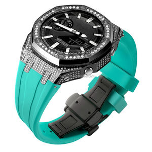 316L Acier Montre Ferme Chêne Pièces Modifiées Boîtier Bracelet Plein Diamant Métal Mod Kit pour Casiaok <span class=keywords><strong>G</strong></span> <span class=keywords><strong>Shock</strong></span> Ga2100 Ga2110 - Product Image 6