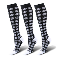 20-30mmHg Varices Athlétique Anti Fatigue Noël Homme Nylon Sport Compression Pied Soie Bas Filles Blanc Bas