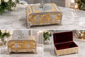 Caja de Plata Alemana Nirmala Handicrafts para Decoración Moderna y Lujosa del Hogar, Adorno Colgante Decorativo para Interiores - Product Image 2