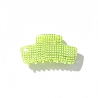 Pince à cheveux en acétate 9 cm, motif écossais, barrette translucide colorée, accessoires de mode pour femmes, cadeau de fête