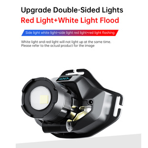 Linterna Frontal Recargable, Resistente al Agua, con Zoom Ajustable, Sensor de Movimiento, Pantalla Digital LED y Construcción de Plástico - Product Image 5
