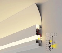 Luminaire d'angle à double lampe, à montage en surface, sans fente, pour plafonds à double étage, en alliage d'aluminium, éclairage d'ambiance pour salon
