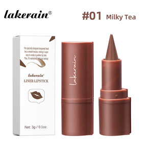 Matita per Labbra Lakerain, Rossetto Opaco Nero e Marrone, Impermeabile, Non Appiccicoso, Matita Contorno Labbra, Trucco per Labbra - Product Image 1