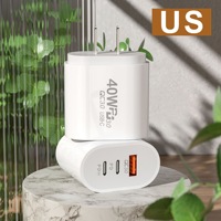 Bloc chargeur mural USB C 3 ports PD+QC3.0, adaptateur secteur USB-C rapide, chargeur cube type C pour téléphone 13 14 15 16 Pro Max
