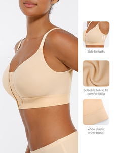 Hexin Wholesale Shapewear Comfortable <strong>Bra</strong> <strong>Wireless</strong> Women Front Closure Full Coverage Compression <strong>Push</strong> <strong>up</strong> <strong>Bra</strong> Women Everyday <strong>Bras</strong> - Product Image 4
