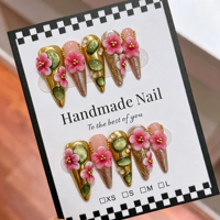 Vente en gros de 10 faux ongles en gel peints à la main, magnifiques, luxueux, design personnalisé, 100% faits à la main, fournisseur de faux ongles