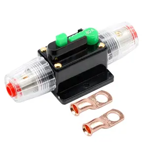 12V-36V DC 20A 30A 40A 50A 60A Car Truck Audio modification Stereo Amplifier Circuit Breaker Automatic Reset Fuse Holder Switch