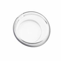 Étui vide pour palette de maquillage écologique avec couvercle en acrylique, base argentée nacrée, moulage par injection ABS électroplaqué, logo personnalisé, pour voyage et blush
