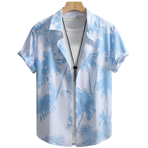 Personnalisable Hommes Décontracté Mode Respirant Resort <span class=keywords><strong>Chemise</strong></span> Hawaïenne Résistant Aux Plis Voyage À Manches Courtes - Product Image 2