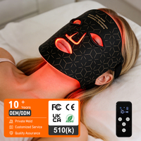 Masque de luminothérapie LED portable professionnel avec lumière rouge infrarouge, 4 couleurs, masque facial en silicone pour éliminer les rides, utilisation à domicile
