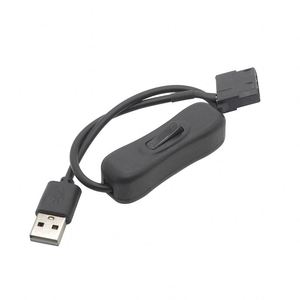 USB a gran Molex de 4 pines interruptor de línea de Cable de alimentación del ventilador de caja de la computadora adaptador de Cable 12V 4Pin hembra a 5V USB macho adaptador de Cable USB - Product Image 3