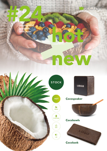 ลําโพง Cocunut เป็นมิตรกับสิ่งแวดล้อมโลโก้ LED แบบกําหนดเองลําโพง LED 5W ขับเคลื่อนลําโพงบลูทูธแบบพกพา - Product Image 3