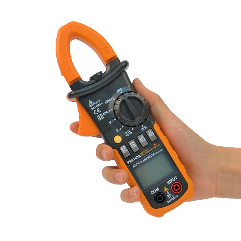 BOSTEK PM2108A Auto Range AC DC Amp Multimeter 4000 Counts Digital Clamp Meter