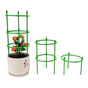 Soporte de Plástico Redondo Verde de 1 Nivel para Plantas, Soporte de Jardín Fácil de Montar, Soporte de Pie para Macetas - Product Image 1