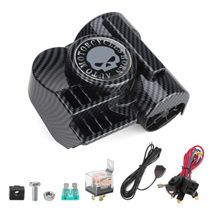 Kit de klaxon de moto 12V en fibre de carbone, type escargot, pour motos, voitures, bateaux, montage avant, amélioration et rétrofit - Product Image 3
