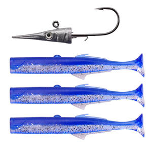 Señuelos de Pesca WEIHE de 11 cm y 40 g con Cabeza de Plomo + 3 Señuelos Suaves con Cola en T, Buena Acción, Swimbait para Pesca de Lubina - Product Image 3
