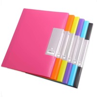 Carpeta de Proyectos con Fundas de Plástico Transparente, Carpeta de Presentación con 20 Bolsillos, Formato A4, 40 Vistas