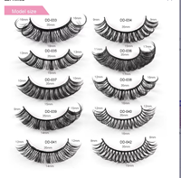 Grosir 5D bulu mata bulu buatan tangan bulu sintetis Strip Rusia Vegan D bulu mata keriting panjang 20mm Model kotak bulu cerpelai palsu