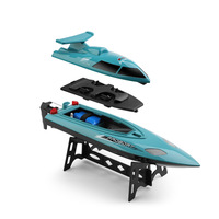 Bateau de course RC haute vitesse WL911-A 2.4G 21KM/H avec auto-redressement, refroidissement par eau et rappel de basse tension