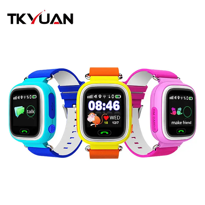 TKYUAN fabricación China MTK 6261 GSM de la muñeca niños reloj teléfono inteligente con GPS LBS WIFI rastreador