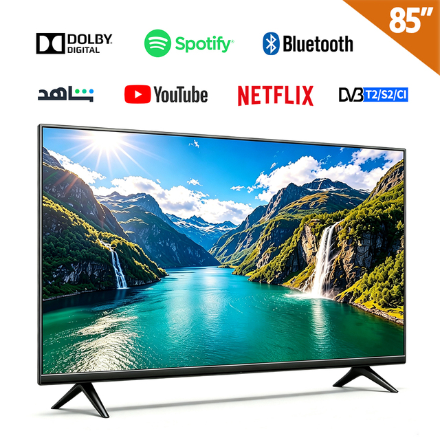 85 Inch Mini LED 4K Smart LCD TV 120Hz HDMI2.1 Dolby Atmos Big Screen Living Room Gaming Television Factory OEM