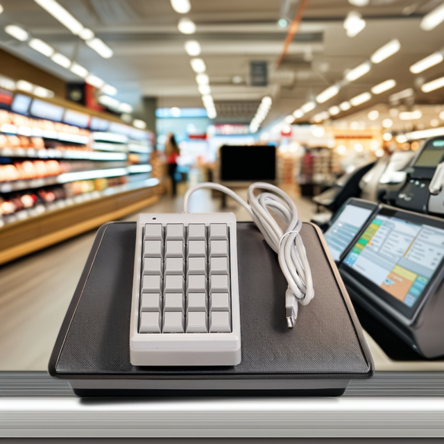 Factory Price Mini 24-Keys USB Numeric Keypad POS Mechanical Cherry MX Keyboard for POS Business Use Programmable Keyboard