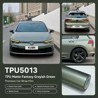 Film TPU Mat Vert Gris Fantaisie Texture Brumeuse Épaisseur Premium Extensible Anti-Jaunissement Rouleau en Gros