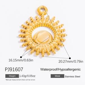 อุปกรณ์เสริมสร้อยข้อมือและสร้อยคอทอง 18K ระดับไฮเอนด์แบบ DIY จี้หรูหราเบาๆ สำหรับผู้หญิง ทำจากสแตนเลส เหมาะสำหรับจี้และชาร์มแฟชั่น - Product Image 6