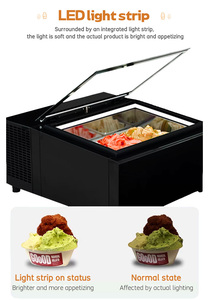 Prosky tự động kính bàn Popsicle Showcase truy cập hàng đầu Mini ice cream hiển thị tủ đông với 3 chảo - Product Image 5