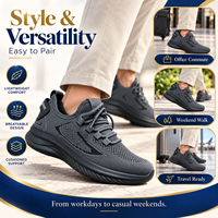 Chaussures décontractées en maille tricotée respirante avec col chaussette, doublure rembourrée et semelle extérieure amortissante pour un usage quotidien